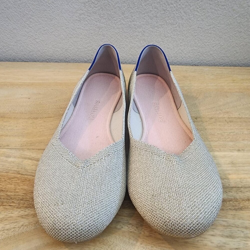 Rothy's Shoes Womens Size 12 Beige Point Flats Sustainable Washable Comfort - Picture 7 of 11